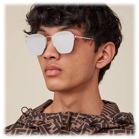 fendi sunglasses black and white|fendi rimless sunglasses.